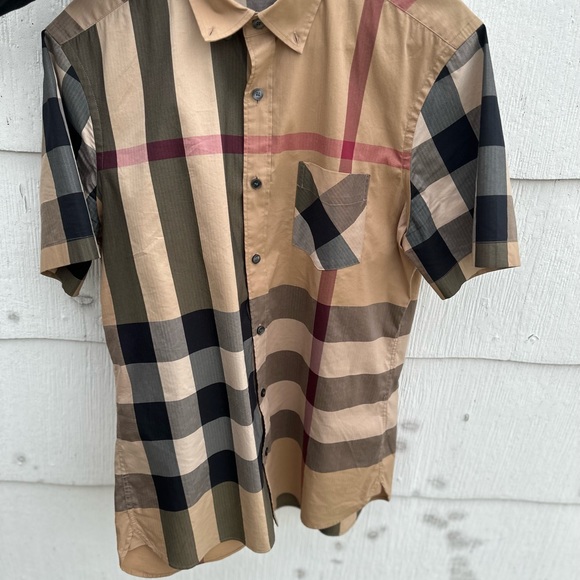 Burberry Somerton Check Short Sleeve Shirt size (LG) Worn Once in Condition NEW - Picture 5 of 9